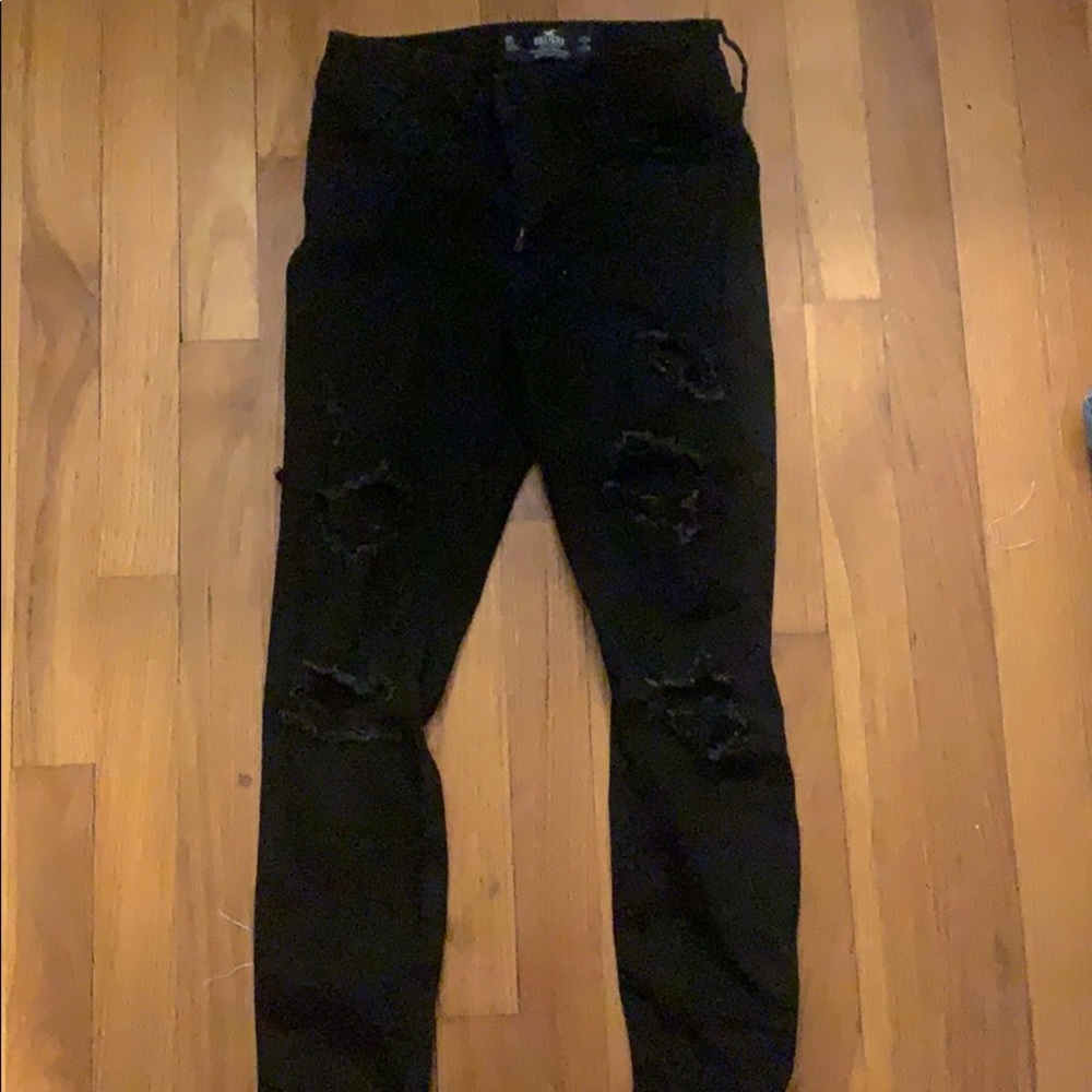 Hollister black ripped jeans